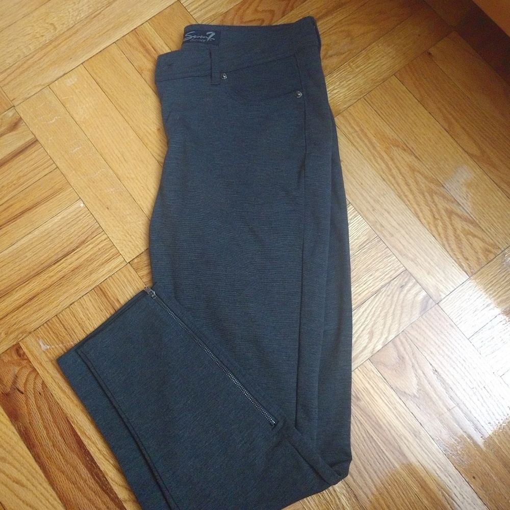 Seven7 Ponte Pants with Ankle Zipper